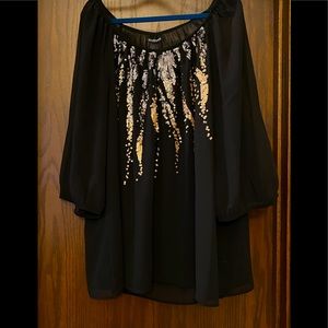 Sheer embellished top